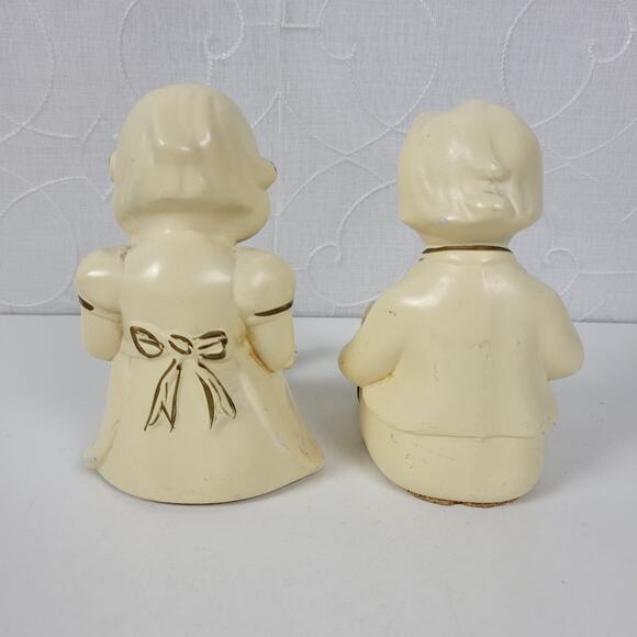 Vintage Coventry Ware Chalkware Children‎ Boy & Girl Reading Bookends Set - Picture 3 of 16